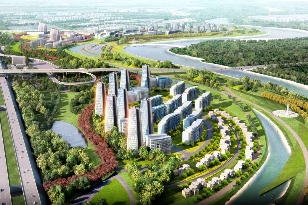 China - o rio a partir de uma vista aérea puzzle online