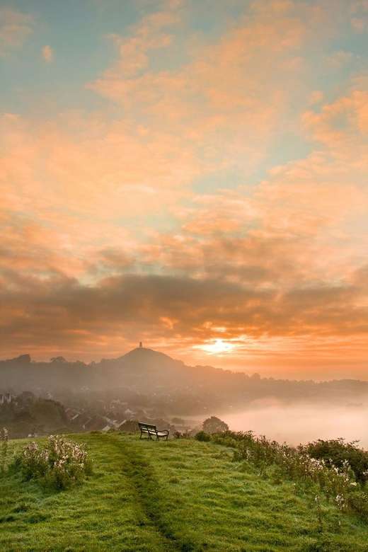 Glastonbury Tor on top of hill online puzzle