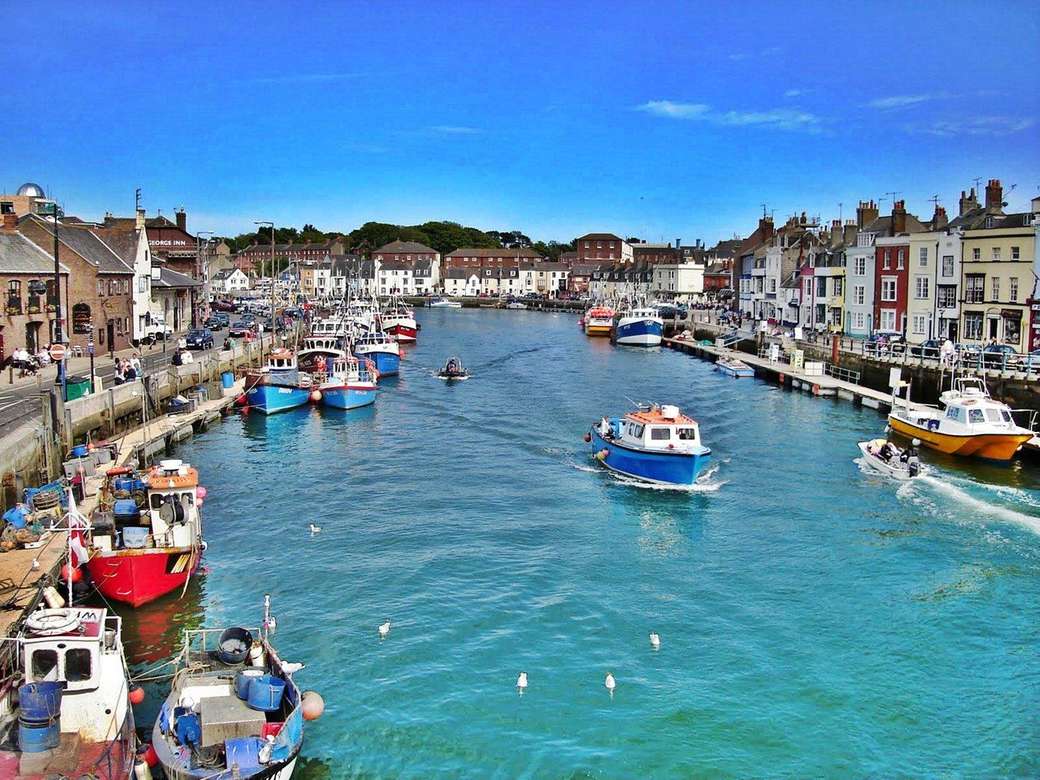 Město Weymouth na jižním pobřeží Anglie skládačky online