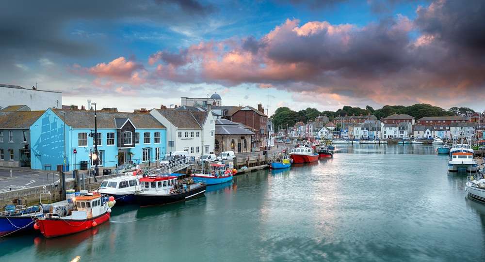 Città di Weymouth sulla costa meridionale dell'Inghilterra puzzle online