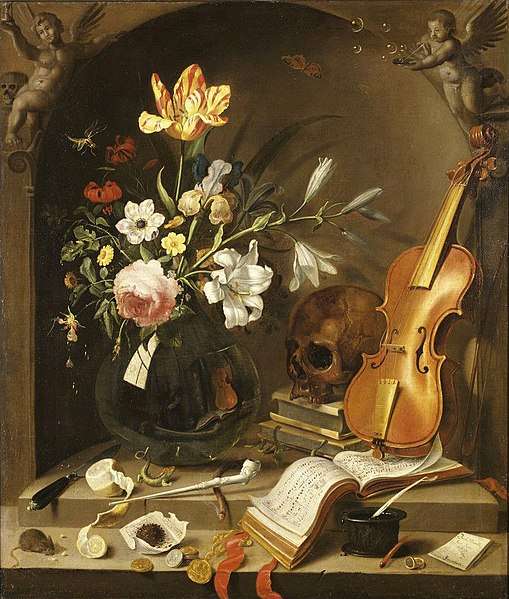 εικόνα- λουλούδια, βιολί online παζλ