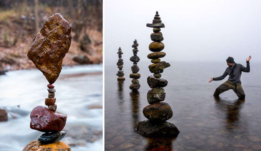 technique of gravity stacking of stones online puzzle