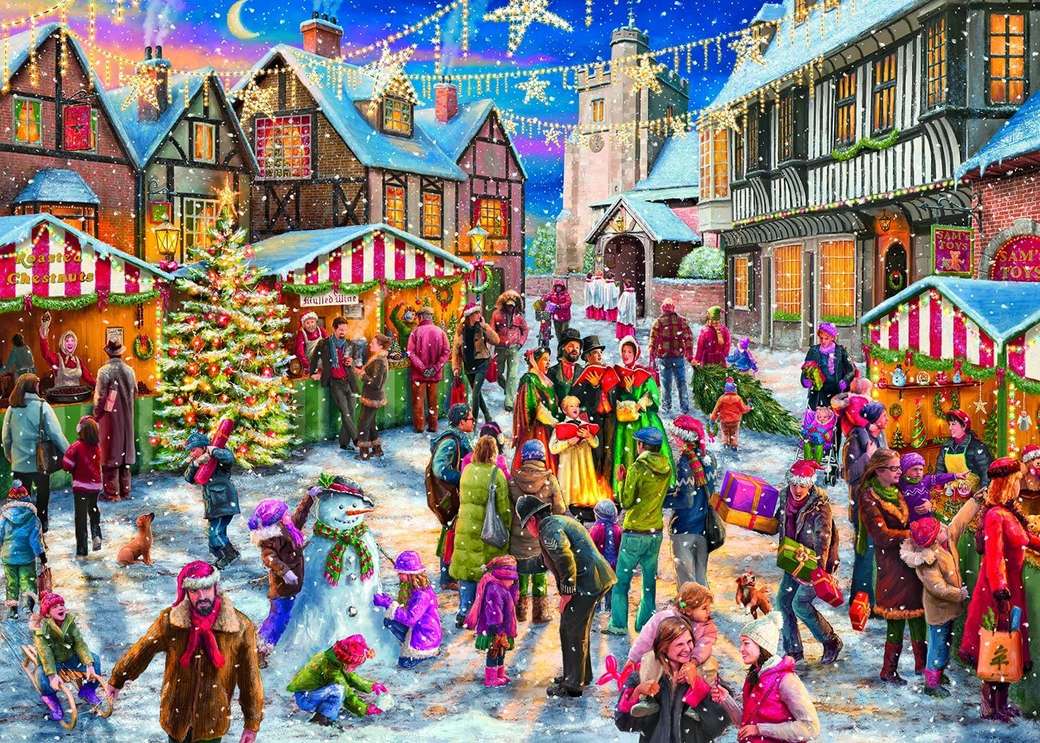 Kerstmarkt online puzzel