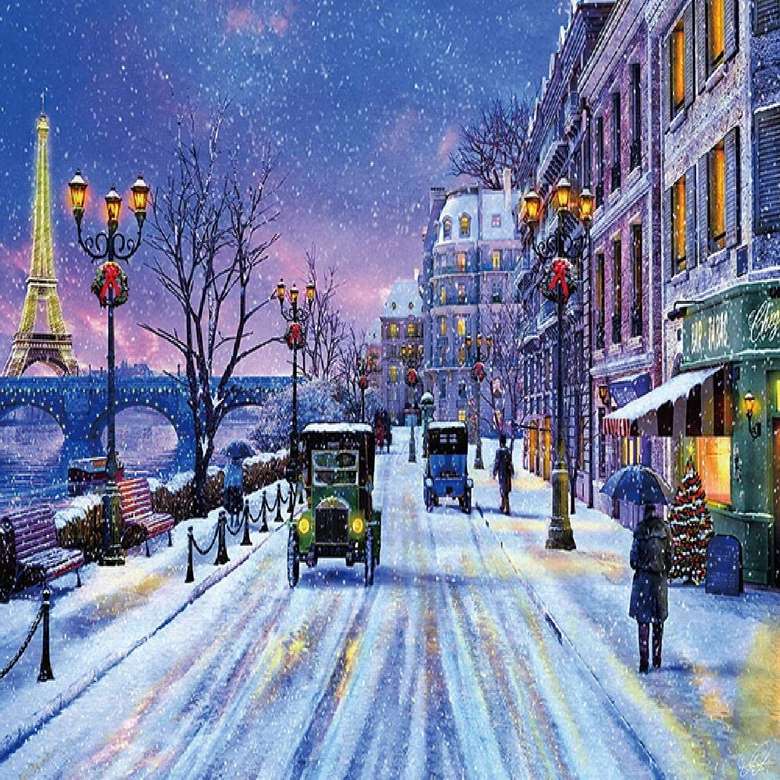 Зима в Париж онлайн пъзел