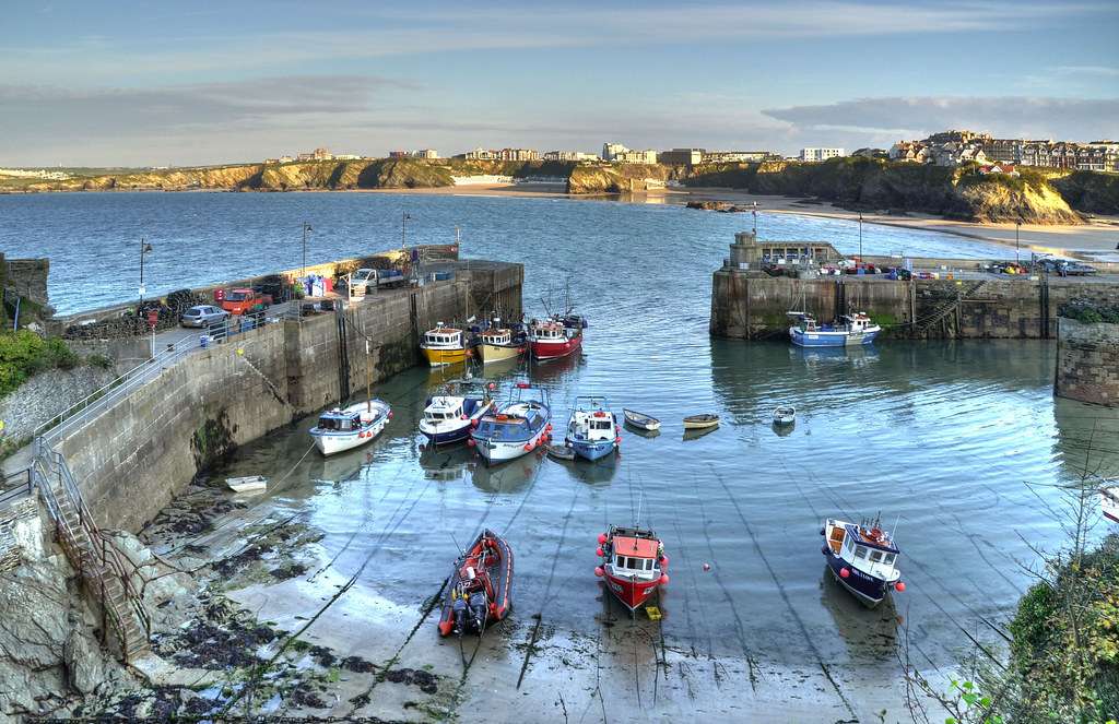 De oude haven van Newquay Cornwall online puzzel