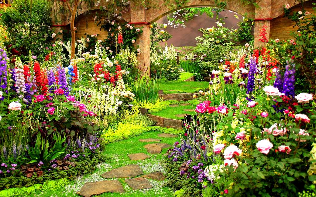 Anglické zahrady online puzzle