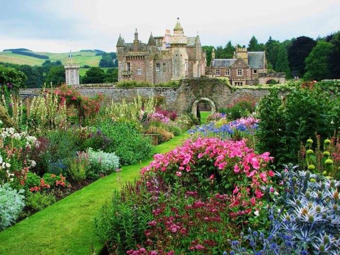 Английски градински парк пейзаж онлайн пъзел