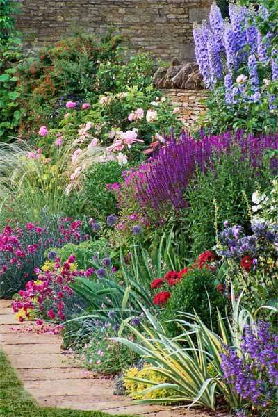 Английский садовый пейзаж пазл онлайн