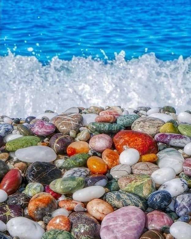 praia colorida puzzle online