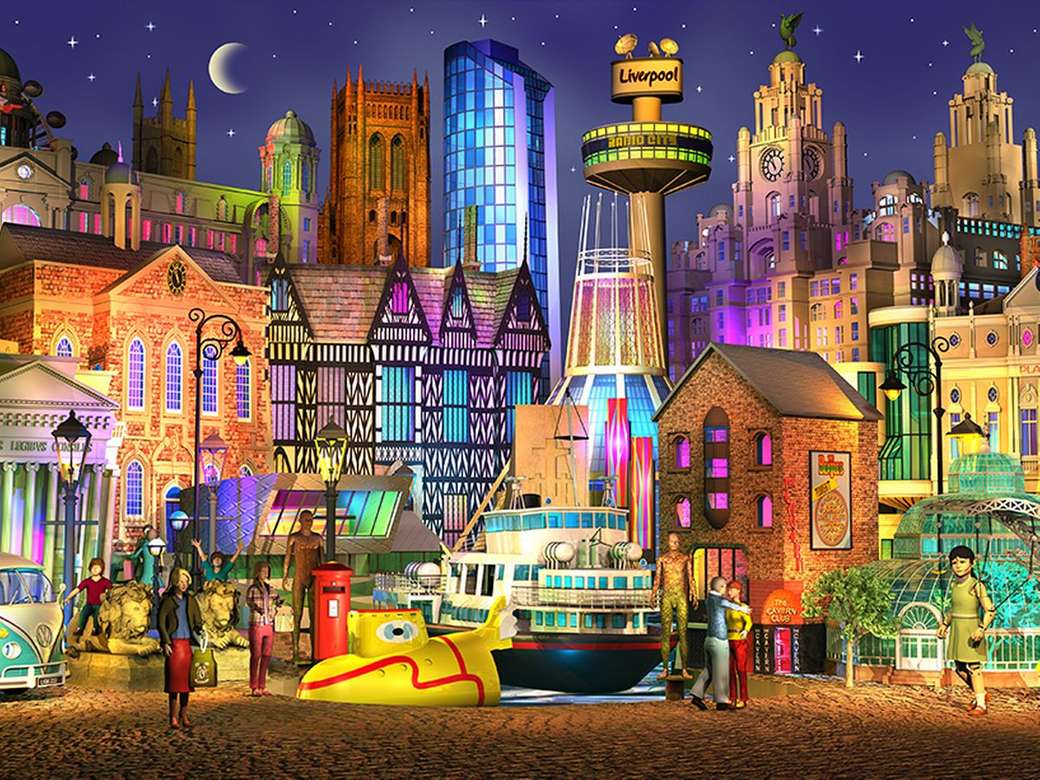Collage de Liverpool en Angleterre puzzle en ligne