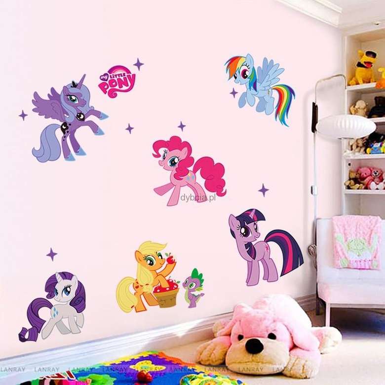 behang voor de meisjeskamer - my little pony online puzzel