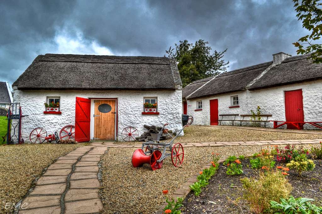 Cottages pittoresques en Irlande puzzle en ligne