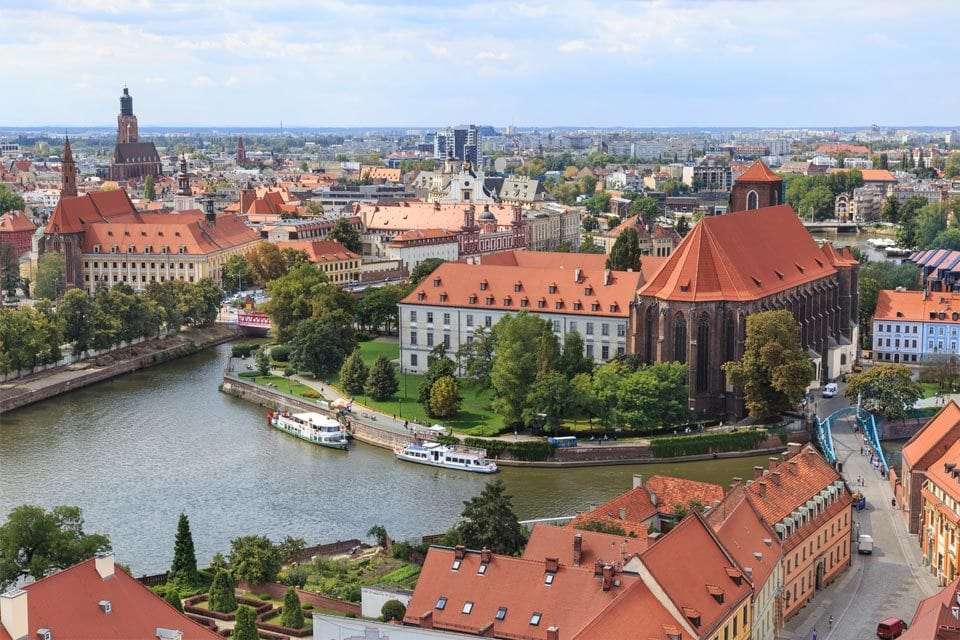 flod i Wrocław pussel på nätet