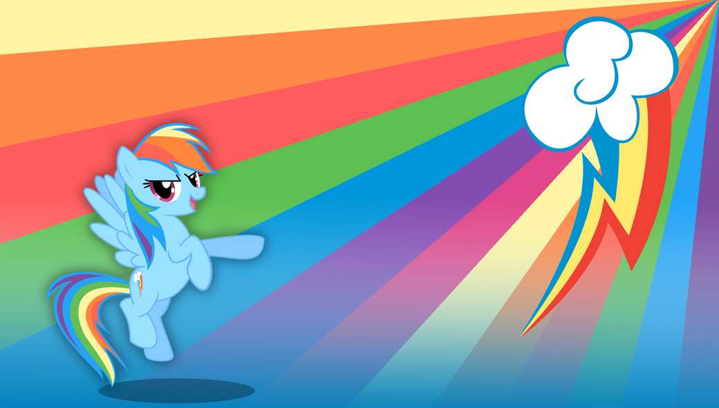 regenboog-pony paard online puzzel
