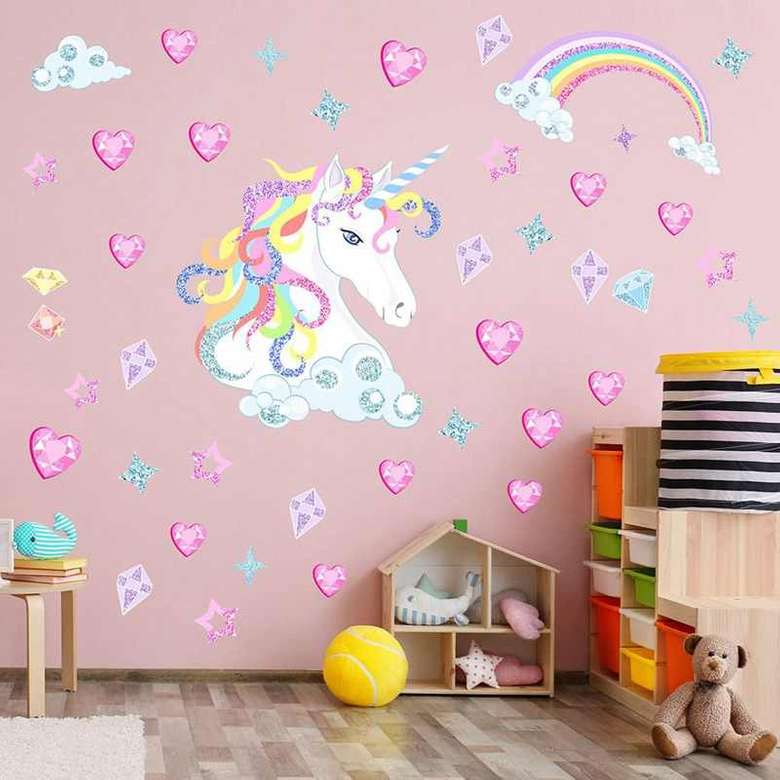 Tapete für ein Kinderzimmer - ein Pony Online-Puzzle