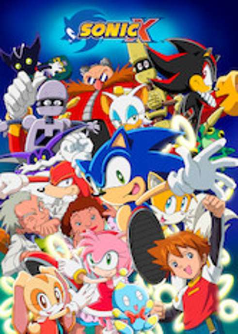 Animated series Sonic x online puzzle