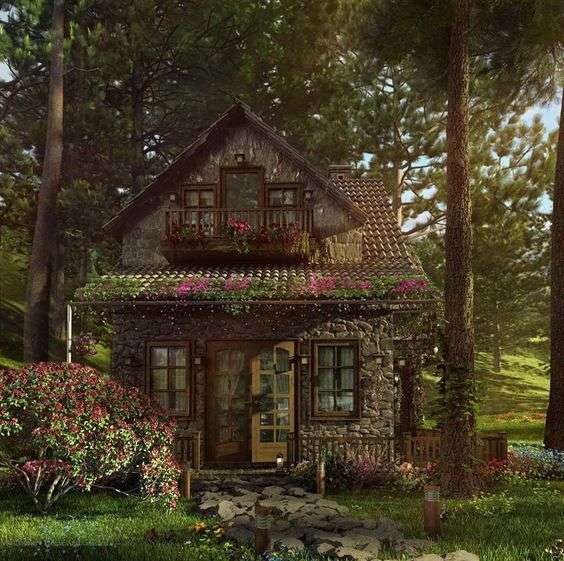 Casa na floresta ... puzzle online