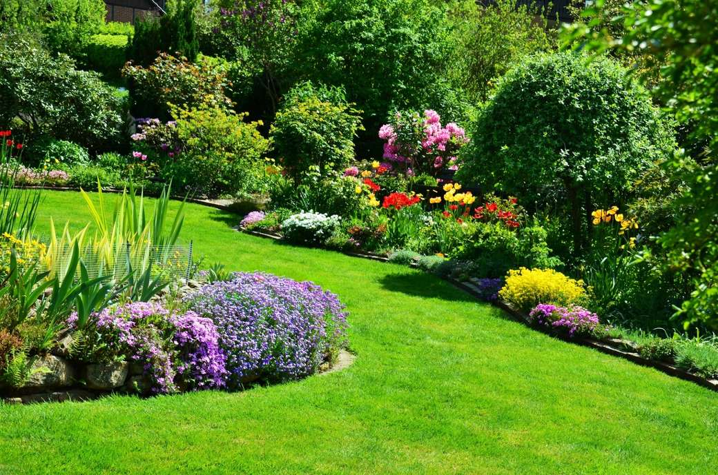 Vackra trädgårdar pussel på nätet