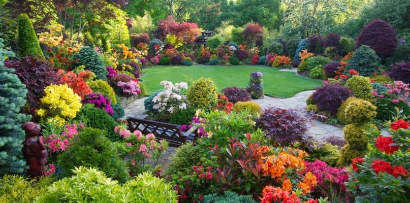 Krásné zahrady skládačky online