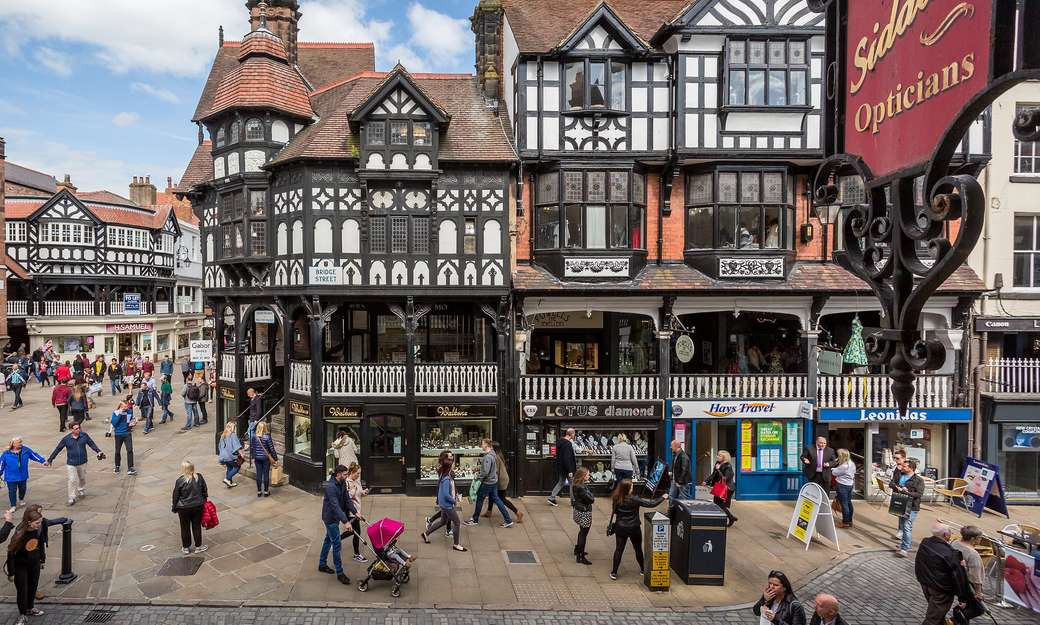 Chester Town Center Noord-Wales legpuzzel online