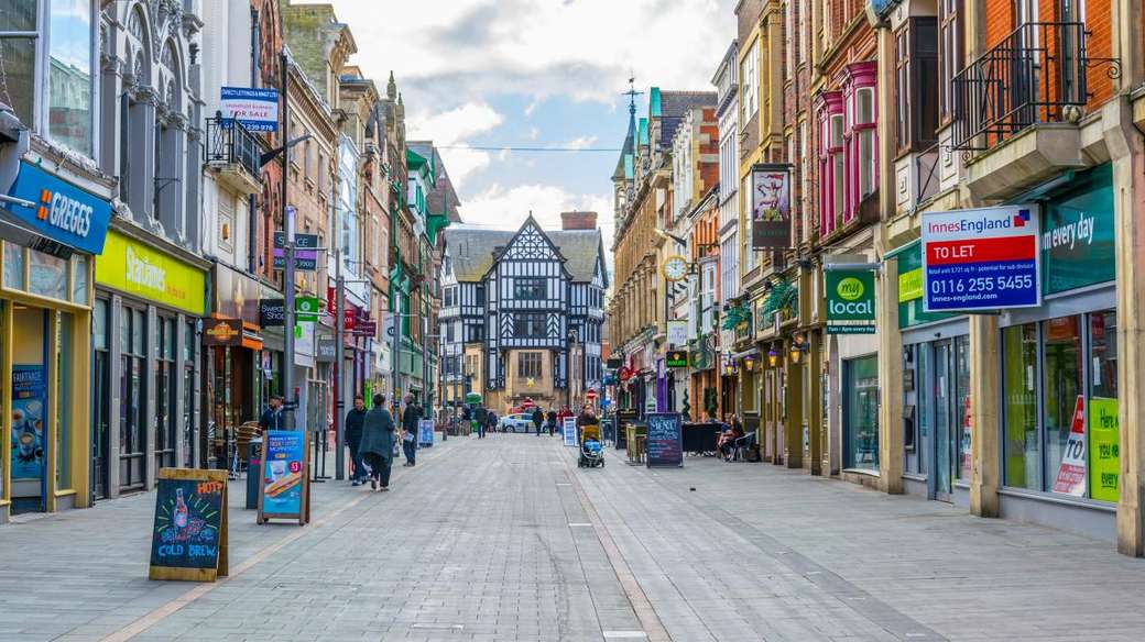 Leicester Town Centre England Online-Puzzle