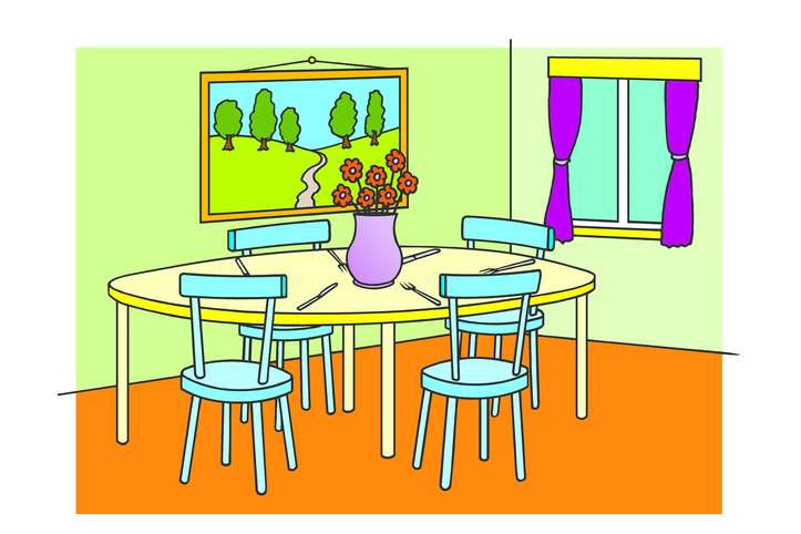 sala da pranzo per 3a elementare puzzle online