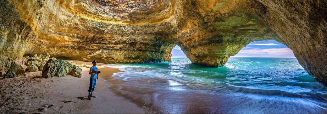 Пещера Бенагил в Португалия онлайн пъзел