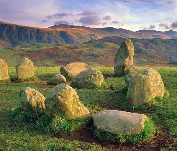 Kamenný kruh Lake District Keswick Castlerigg skládačky online