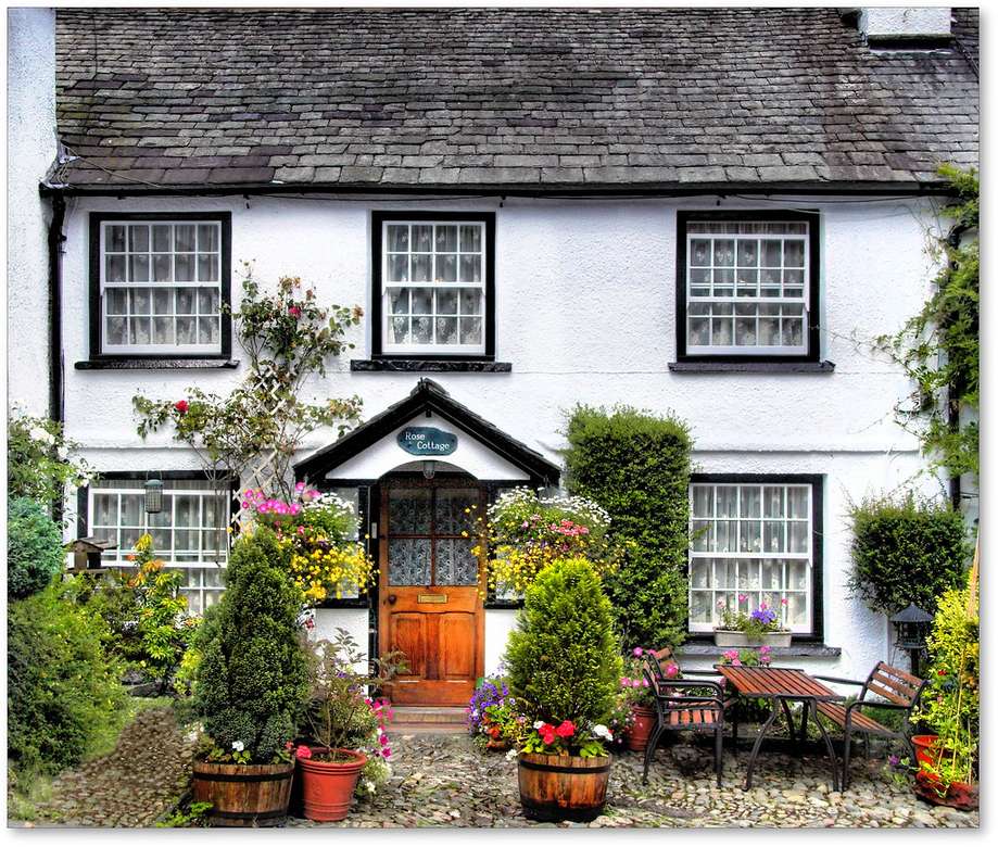 Lake District Hawkshead Cottage Inghilterra puzzle online