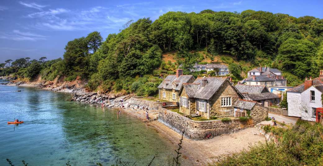 Huisjes aan zee Engeland legpuzzel online