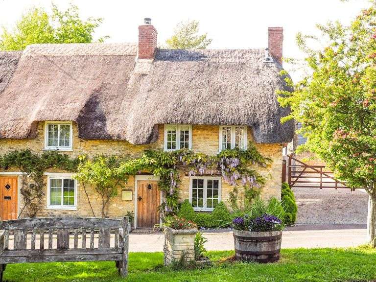 Schönes Cottage in England Online-Puzzle