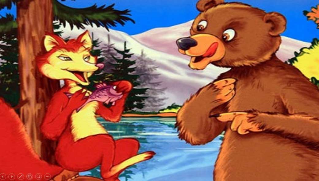 Medvěd oklamal lišku skládačky online