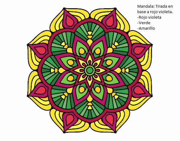 Mandala de flor oriental rompecabezas en línea