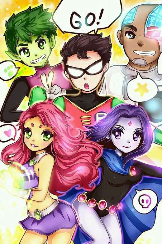 Teen Titans in Aktion Online-Puzzle