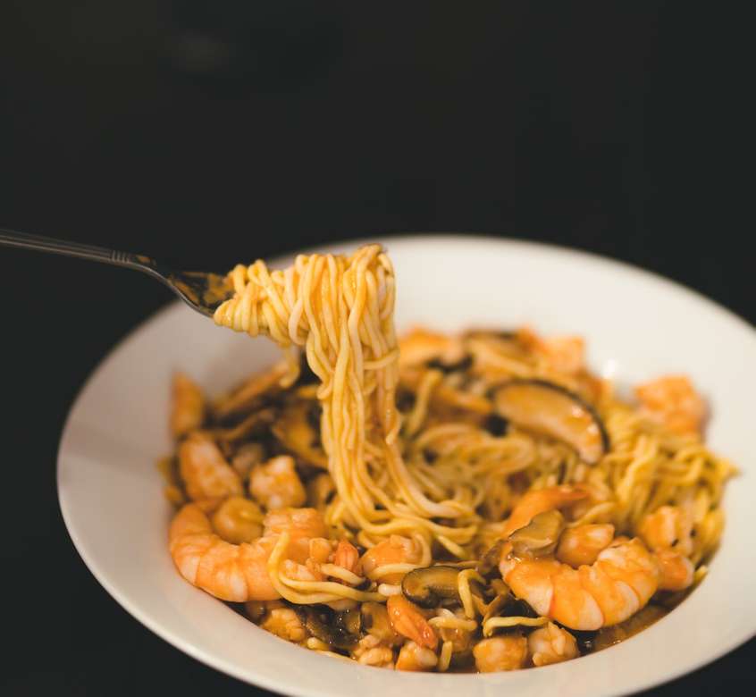 Comida de espagueti konjac cetogénica rompecabezas en línea