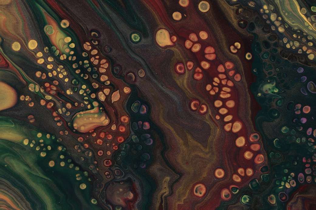 Художественная текстура жидкой краски пазл онлайн