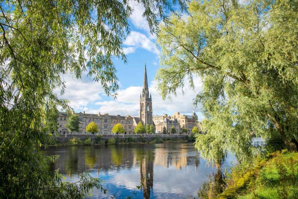 Perth folyó Tay-templom Szent Matthews Skócia kirakós online