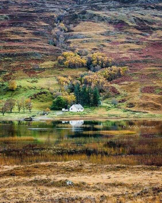 Loch Damh Skottland pussel på nätet
