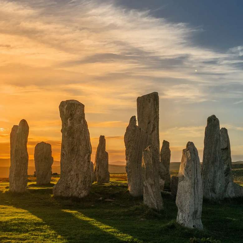 Hebriden Insel Lewis Standing Stones Puzzlespiel online
