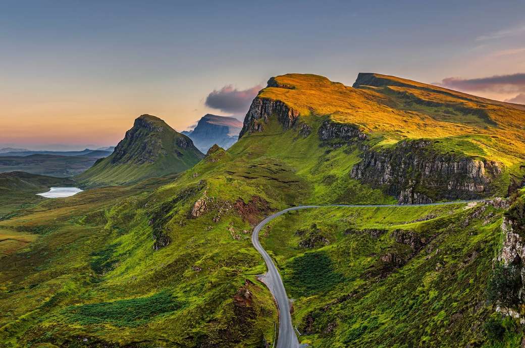 Пейзаж Шотландії на острові Скай пазл онлайн