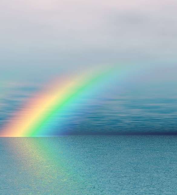 Regenbogen über dem Meer Puzzlespiel online