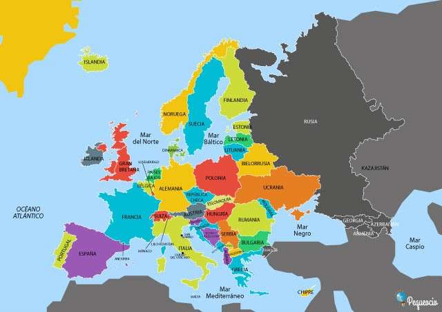 Evropské země online puzzle