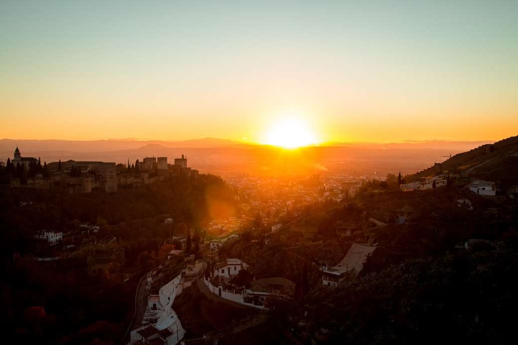 Overzicht van Granada bij zonsondergang online puzzel
