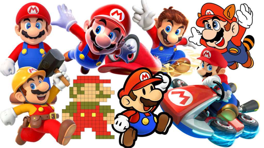 several photos of Mario online puzzle