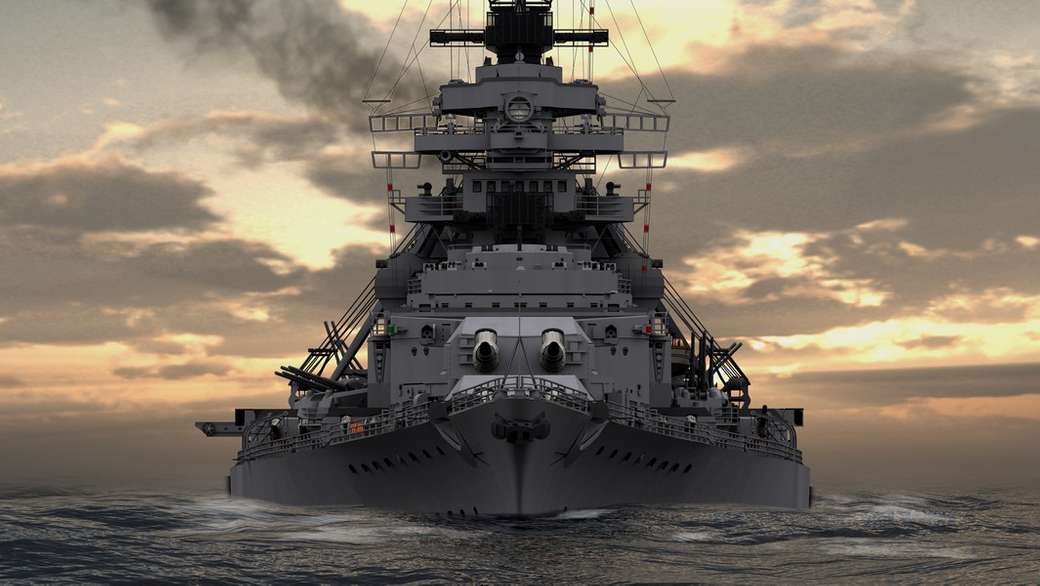 Bismark - största slagfartyget under andra kriget. Pussel online