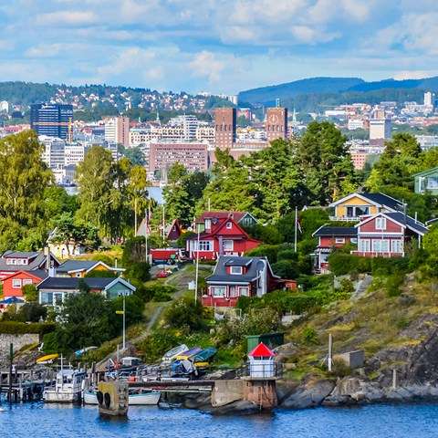 Αστικό τοπίο του Όσλο Νορβηγίας παζλ online