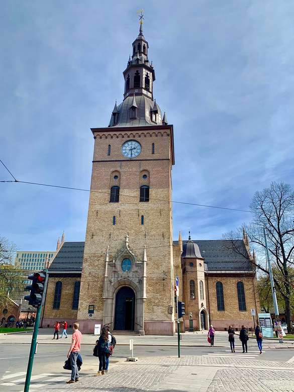 Катедралата в Осло Норвегия онлайн пъзел