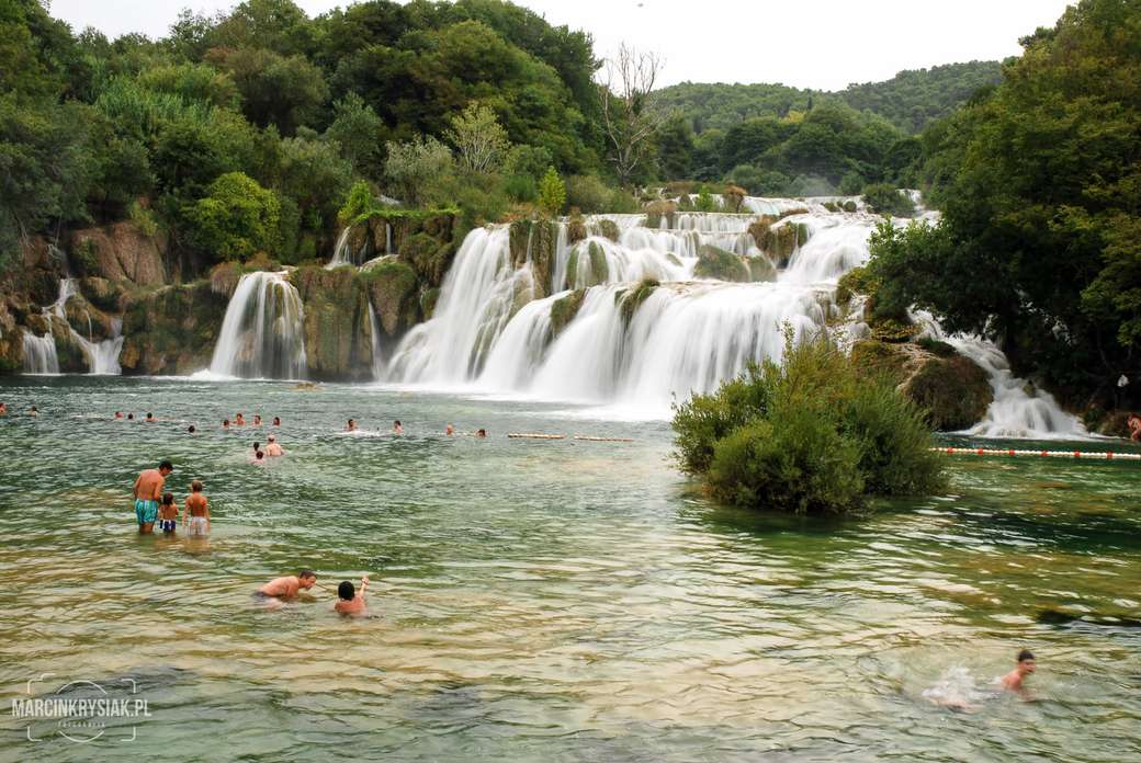 хърватия- водопад онлайн пъзел