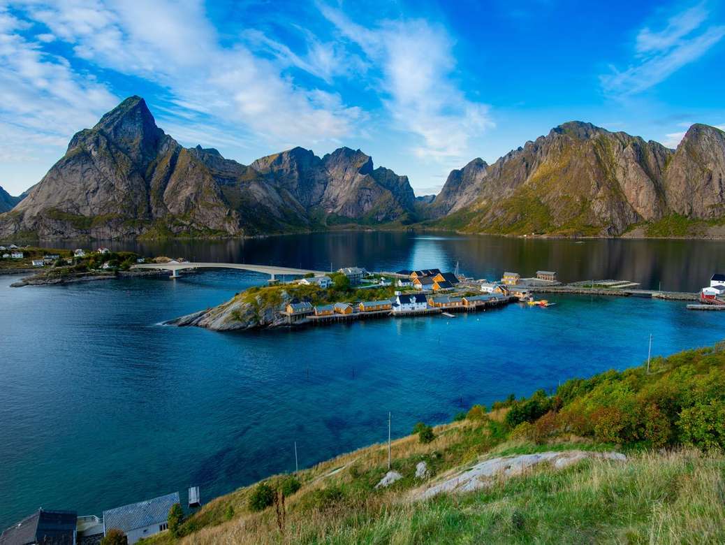 Лофотенские острова Норвегия онлайн-пазл