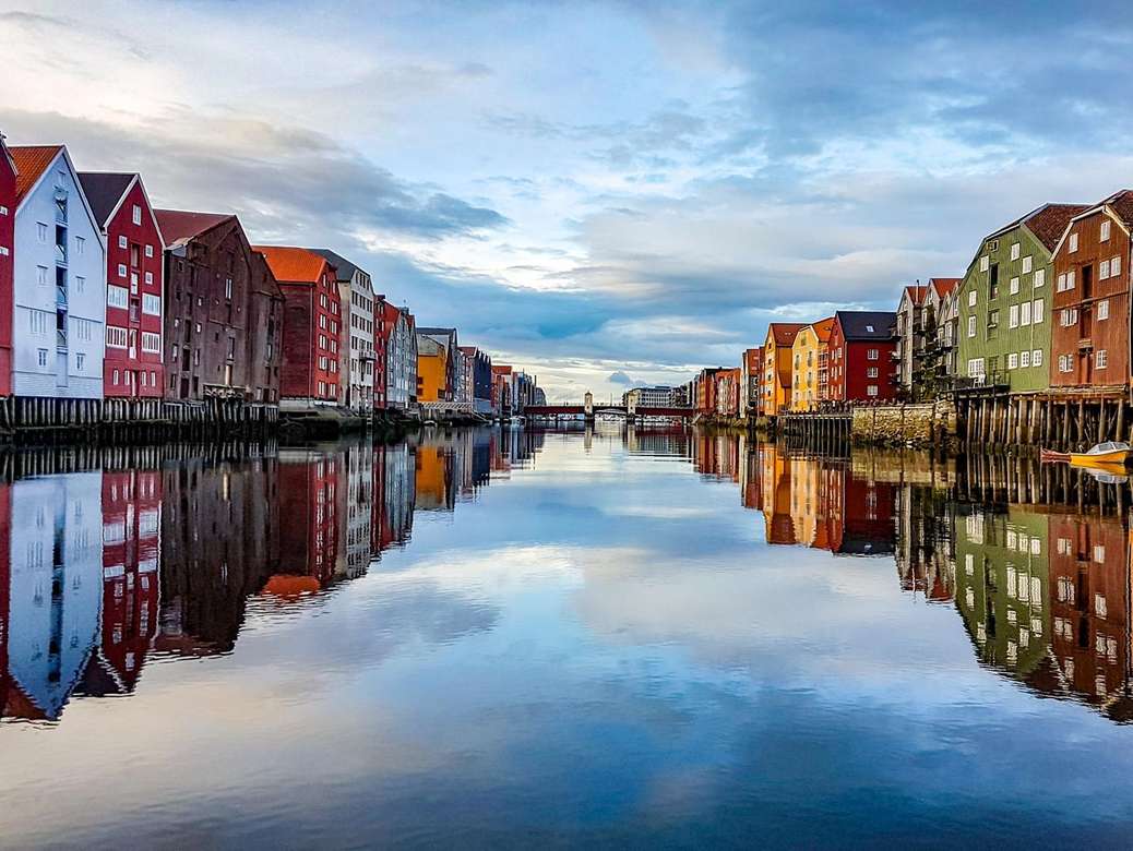 Trondheim Stadt in Norwegen Puzzlespiel online
